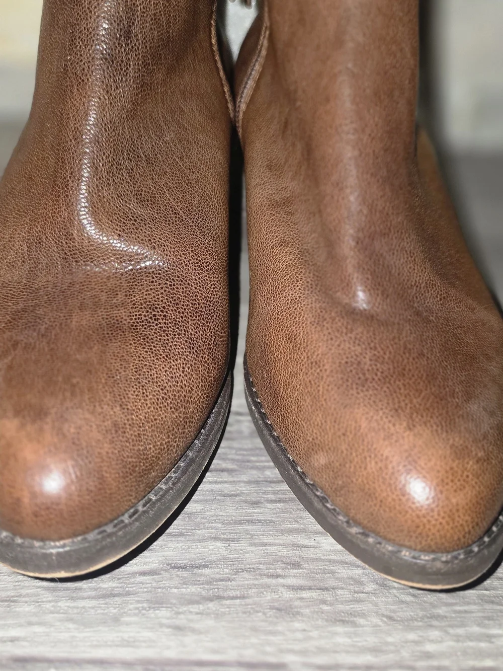 Vince Camuto Brown Leather Ankle Booties